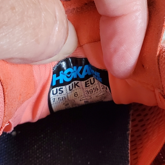 Hoka Vibrant Orange Running Shoes.  Size 7.5 - Picture 8 of 12